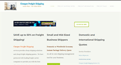 Desktop Screenshot of cheaperfreightshipping.com
