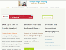 Tablet Screenshot of cheaperfreightshipping.com